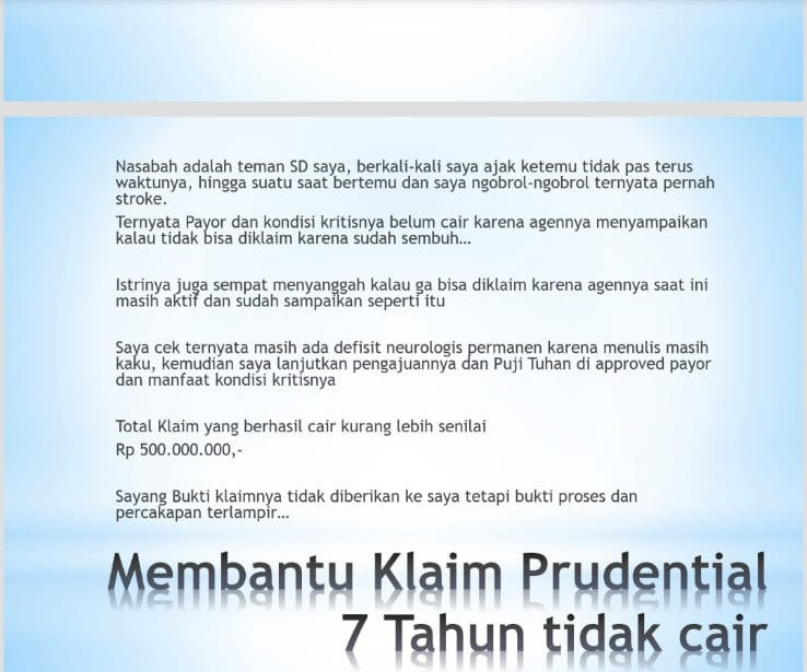 Cerita pendampingan klaim penyakit kritis 7 tahun tidak cair
