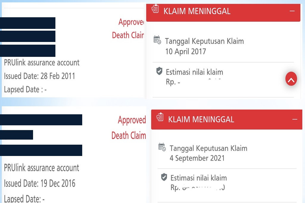 Empat klaim meninggal dunia berstatus Approved